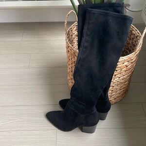 Marc Fisher Black Suede Boots. Size 6.5. Worn once!